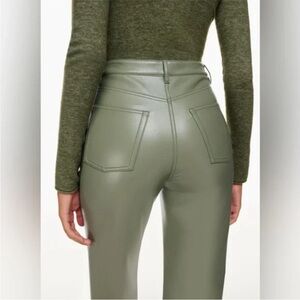 Wilfred olive green faux leather pants